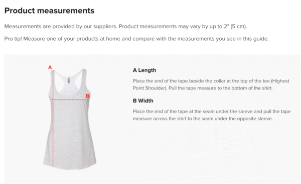 NL6733 Size Guide